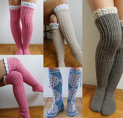 Knitting thigh high