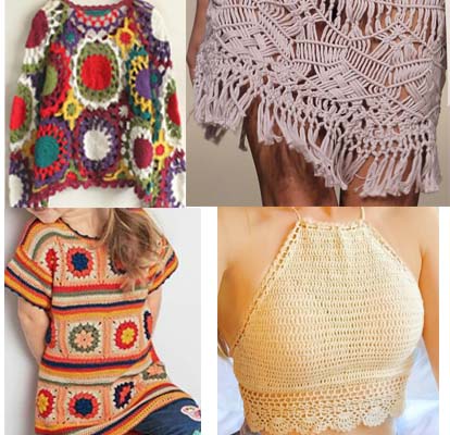 Tops, Bottom, Apparels with Crochet